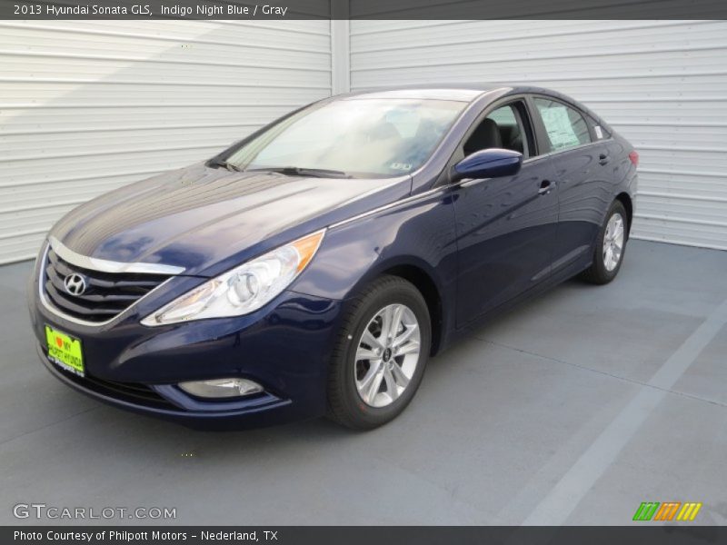 Indigo Night Blue / Gray 2013 Hyundai Sonata GLS