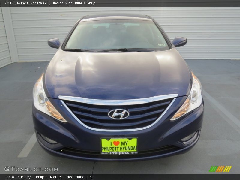 Indigo Night Blue / Gray 2013 Hyundai Sonata GLS