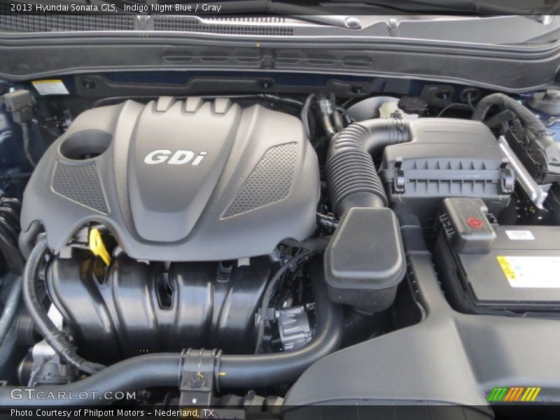 Indigo Night Blue / Gray 2013 Hyundai Sonata GLS