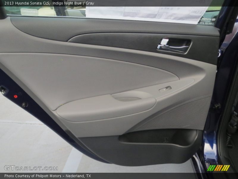 Indigo Night Blue / Gray 2013 Hyundai Sonata GLS