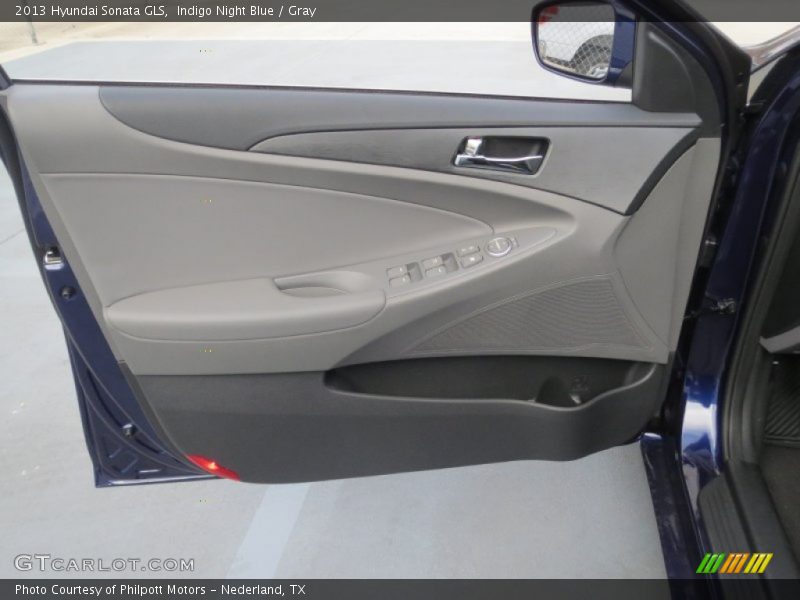 Indigo Night Blue / Gray 2013 Hyundai Sonata GLS