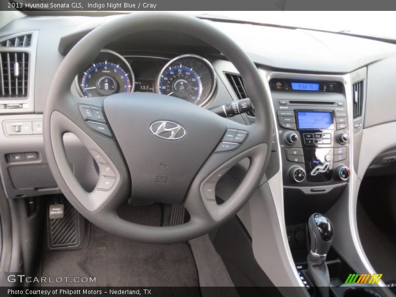 Indigo Night Blue / Gray 2013 Hyundai Sonata GLS