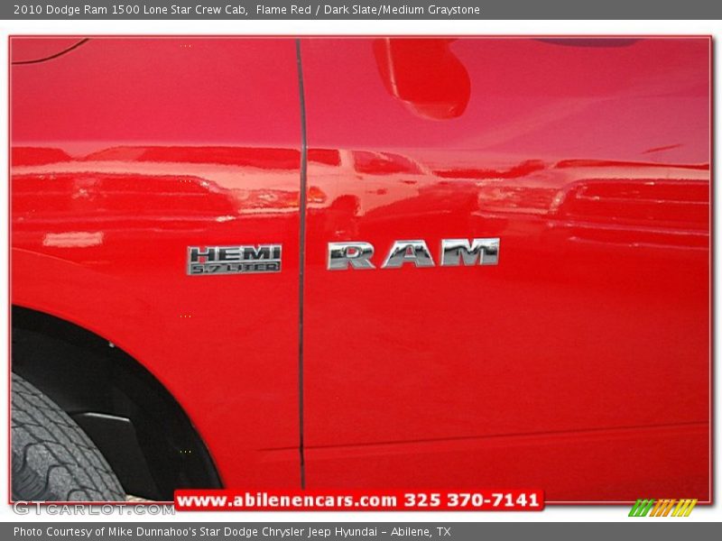Flame Red / Dark Slate/Medium Graystone 2010 Dodge Ram 1500 Lone Star Crew Cab