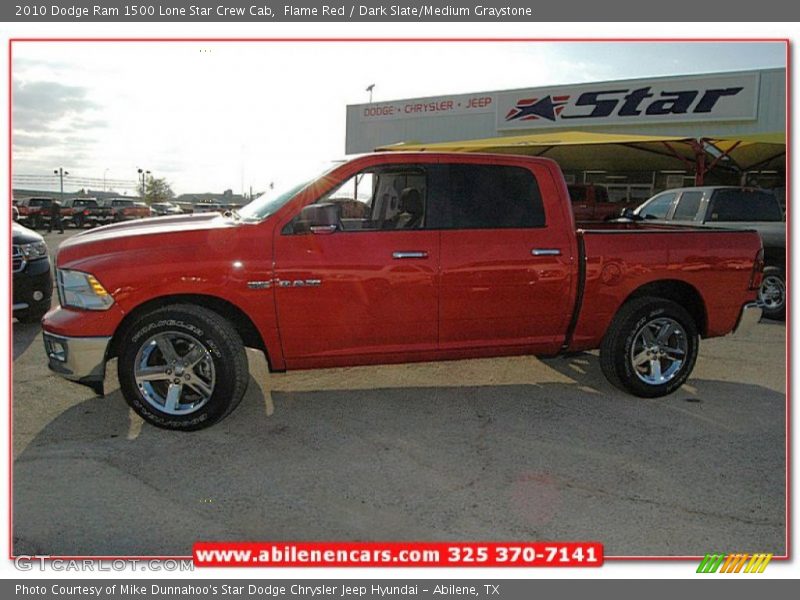 Flame Red / Dark Slate/Medium Graystone 2010 Dodge Ram 1500 Lone Star Crew Cab