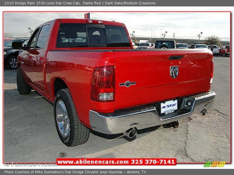 Flame Red / Dark Slate/Medium Graystone 2010 Dodge Ram 1500 Lone Star Crew Cab