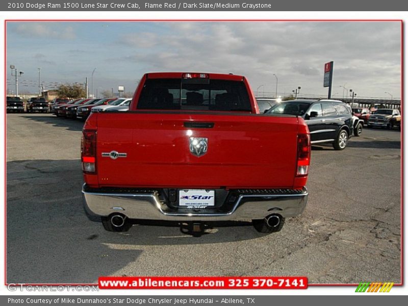 Flame Red / Dark Slate/Medium Graystone 2010 Dodge Ram 1500 Lone Star Crew Cab