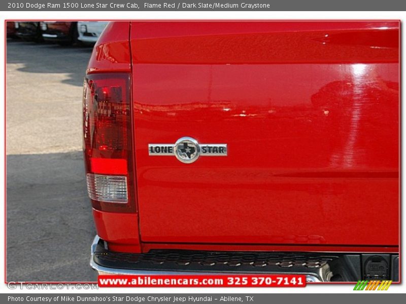 Flame Red / Dark Slate/Medium Graystone 2010 Dodge Ram 1500 Lone Star Crew Cab