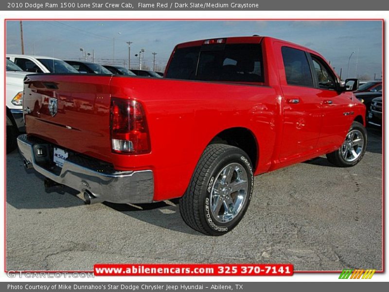 Flame Red / Dark Slate/Medium Graystone 2010 Dodge Ram 1500 Lone Star Crew Cab