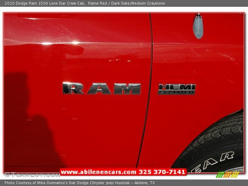 Flame Red / Dark Slate/Medium Graystone 2010 Dodge Ram 1500 Lone Star Crew Cab