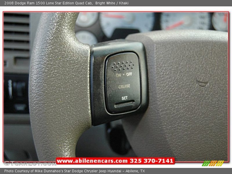Bright White / Khaki 2008 Dodge Ram 1500 Lone Star Edition Quad Cab