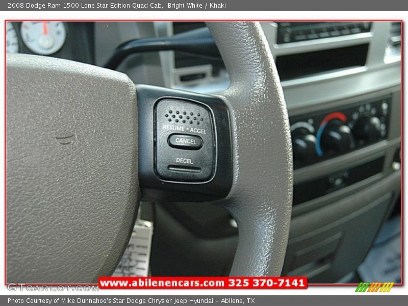 Bright White / Khaki 2008 Dodge Ram 1500 Lone Star Edition Quad Cab