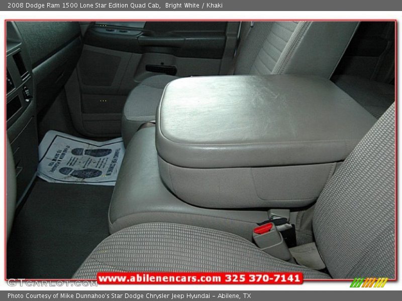 Bright White / Khaki 2008 Dodge Ram 1500 Lone Star Edition Quad Cab