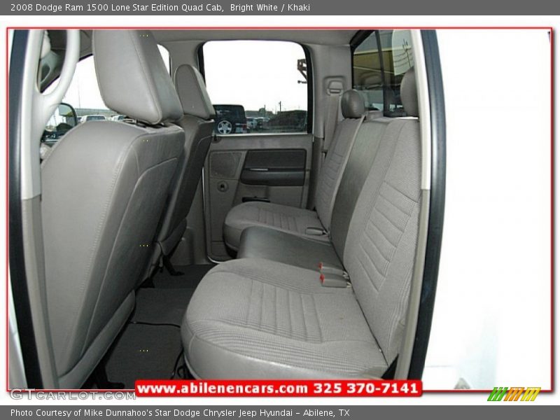 Bright White / Khaki 2008 Dodge Ram 1500 Lone Star Edition Quad Cab
