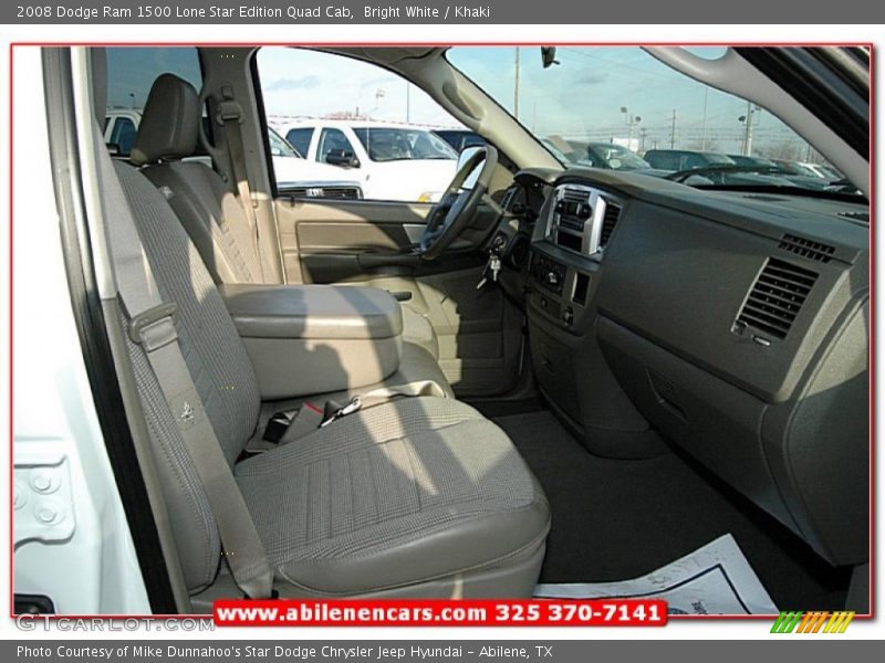 Bright White / Khaki 2008 Dodge Ram 1500 Lone Star Edition Quad Cab
