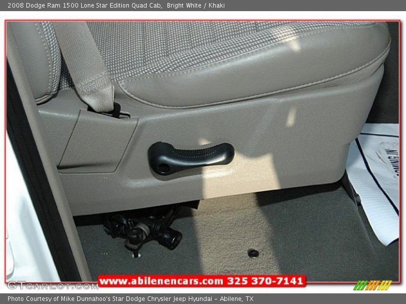 Bright White / Khaki 2008 Dodge Ram 1500 Lone Star Edition Quad Cab