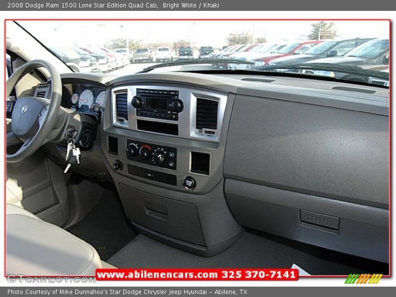 Bright White / Khaki 2008 Dodge Ram 1500 Lone Star Edition Quad Cab