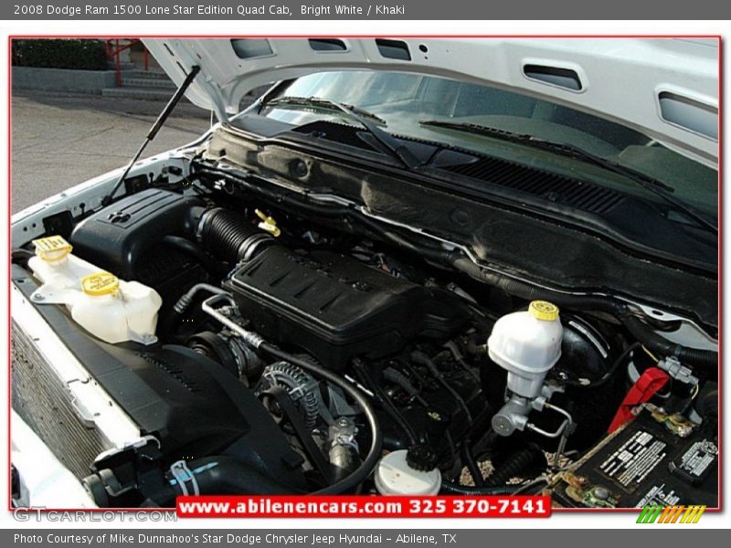 Bright White / Khaki 2008 Dodge Ram 1500 Lone Star Edition Quad Cab