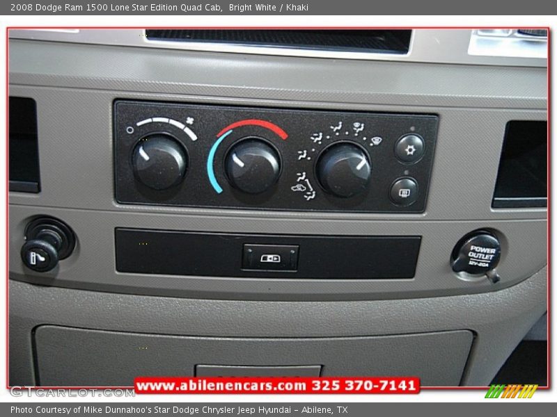 Bright White / Khaki 2008 Dodge Ram 1500 Lone Star Edition Quad Cab