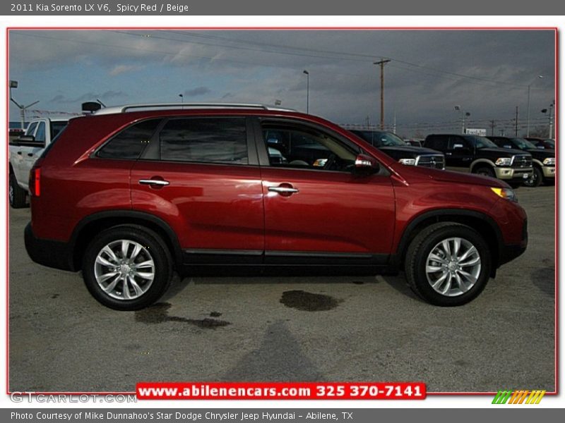 Spicy Red / Beige 2011 Kia Sorento LX V6