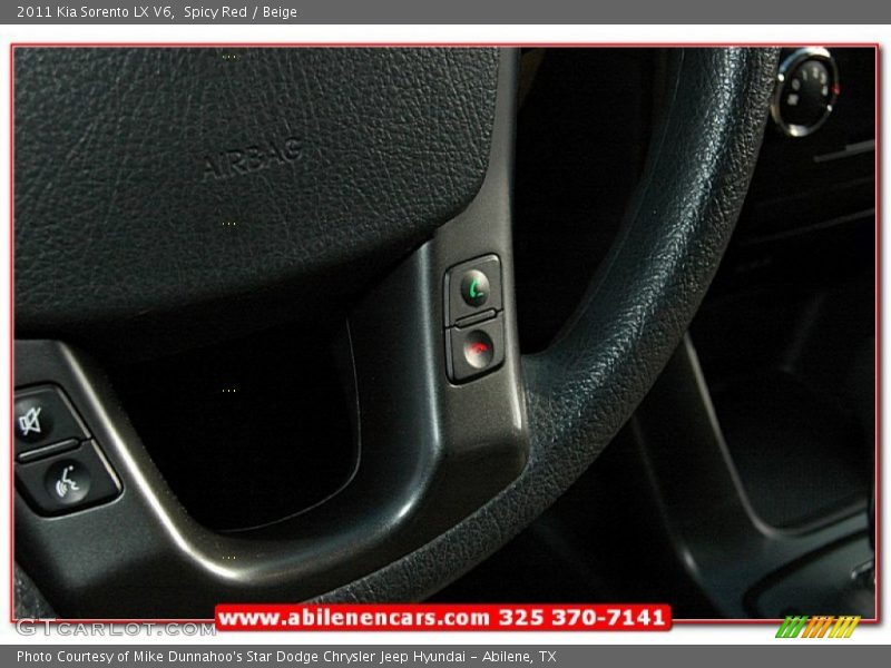 Spicy Red / Beige 2011 Kia Sorento LX V6