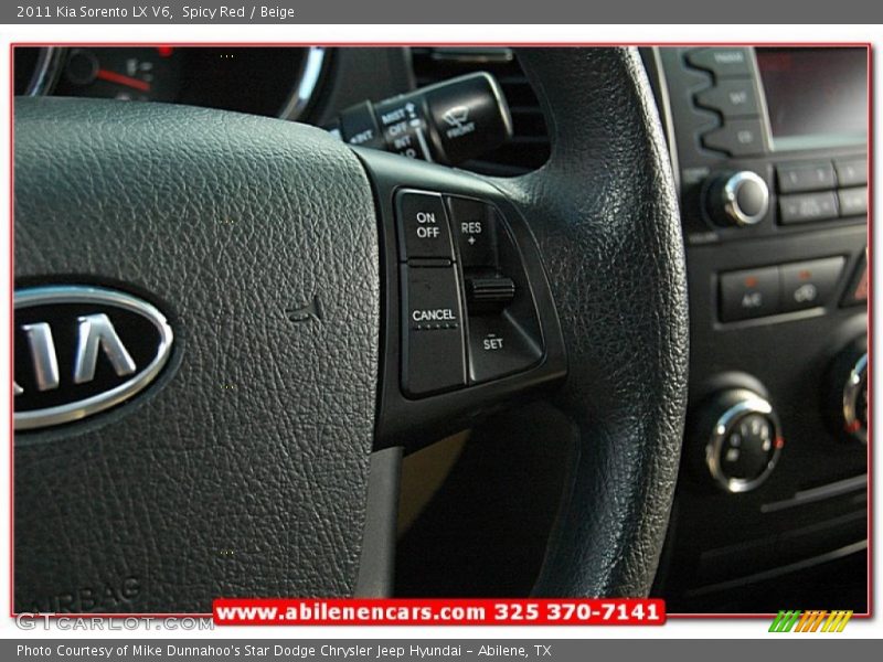 Spicy Red / Beige 2011 Kia Sorento LX V6