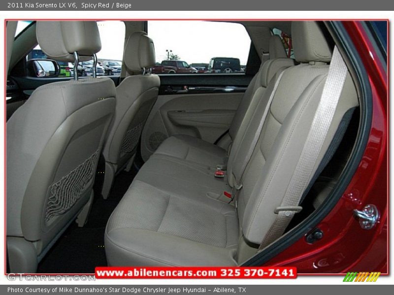 Spicy Red / Beige 2011 Kia Sorento LX V6