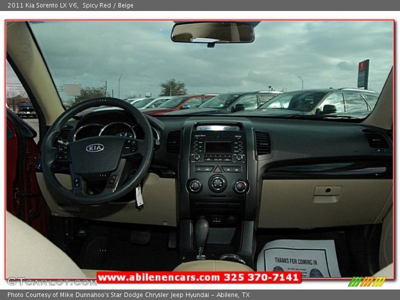 Spicy Red / Beige 2011 Kia Sorento LX V6