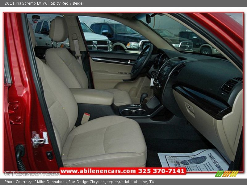 Spicy Red / Beige 2011 Kia Sorento LX V6