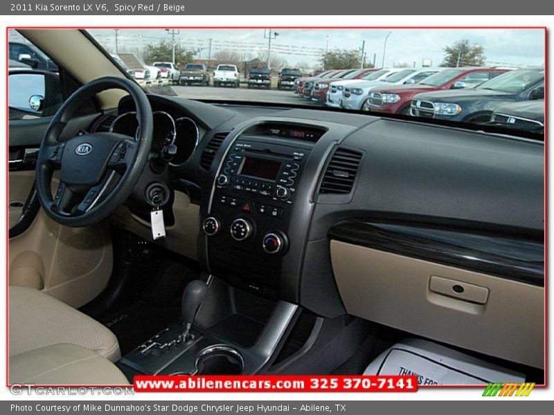 Spicy Red / Beige 2011 Kia Sorento LX V6