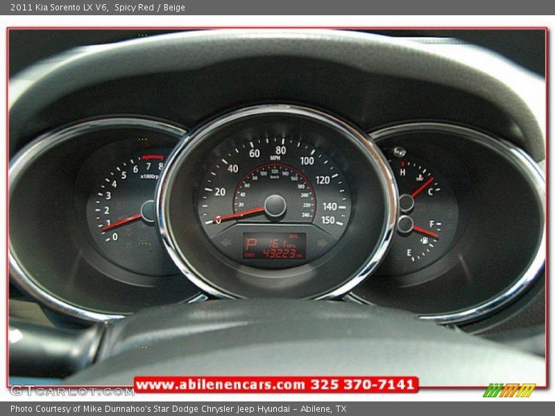 Spicy Red / Beige 2011 Kia Sorento LX V6