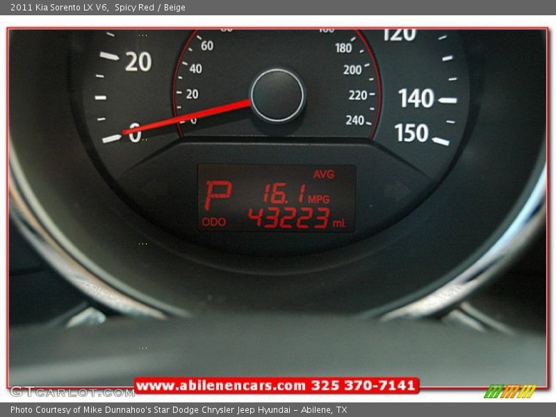 Spicy Red / Beige 2011 Kia Sorento LX V6