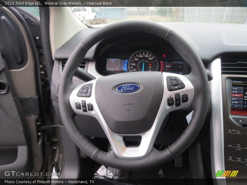 Mineral Gray Metallic / Charcoal Black 2013 Ford Edge SEL