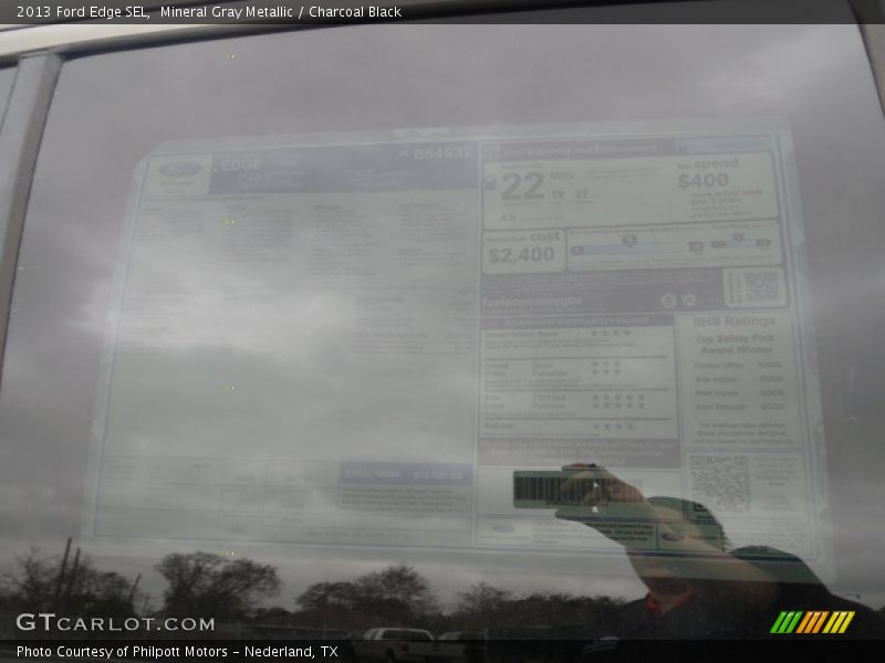 Mineral Gray Metallic / Charcoal Black 2013 Ford Edge SEL