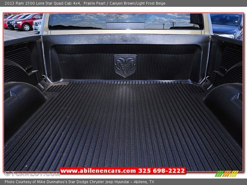 Prairie Pearl / Canyon Brown/Light Frost Beige 2013 Ram 1500 Lone Star Quad Cab 4x4