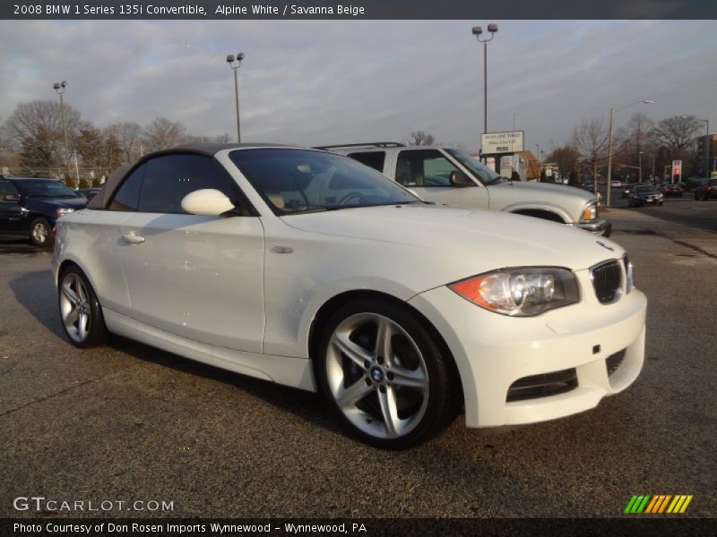 Alpine White / Savanna Beige 2008 BMW 1 Series 135i Convertible