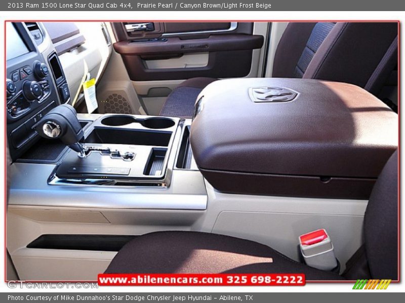 Prairie Pearl / Canyon Brown/Light Frost Beige 2013 Ram 1500 Lone Star Quad Cab 4x4