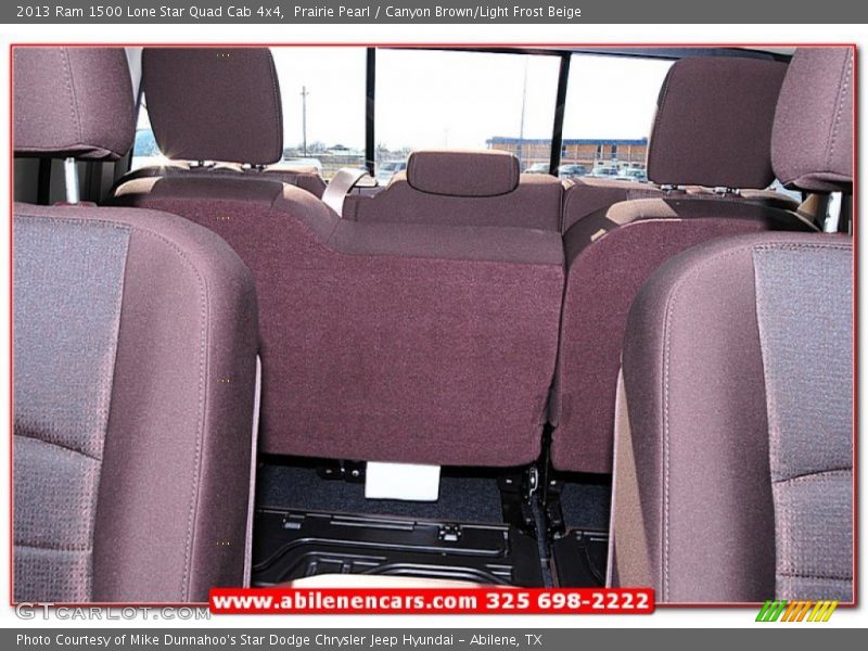 Prairie Pearl / Canyon Brown/Light Frost Beige 2013 Ram 1500 Lone Star Quad Cab 4x4