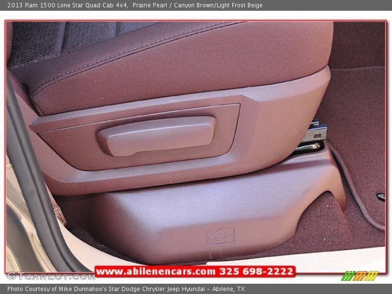 Prairie Pearl / Canyon Brown/Light Frost Beige 2013 Ram 1500 Lone Star Quad Cab 4x4
