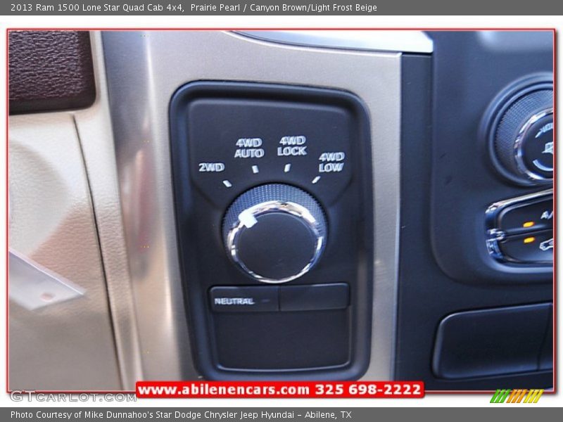 Prairie Pearl / Canyon Brown/Light Frost Beige 2013 Ram 1500 Lone Star Quad Cab 4x4