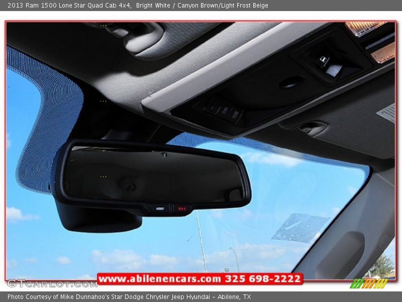 Bright White / Canyon Brown/Light Frost Beige 2013 Ram 1500 Lone Star Quad Cab 4x4