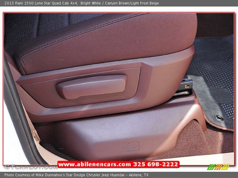 Bright White / Canyon Brown/Light Frost Beige 2013 Ram 1500 Lone Star Quad Cab 4x4