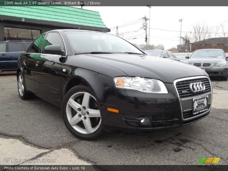 Brilliant Black / Ebony 2005 Audi A4 2.0T quattro Sedan