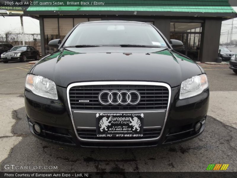 Brilliant Black / Ebony 2005 Audi A4 2.0T quattro Sedan