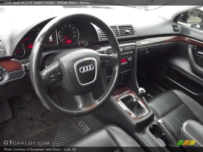 Brilliant Black / Ebony 2005 Audi A4 2.0T quattro Sedan