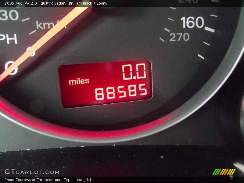 Brilliant Black / Ebony 2005 Audi A4 2.0T quattro Sedan