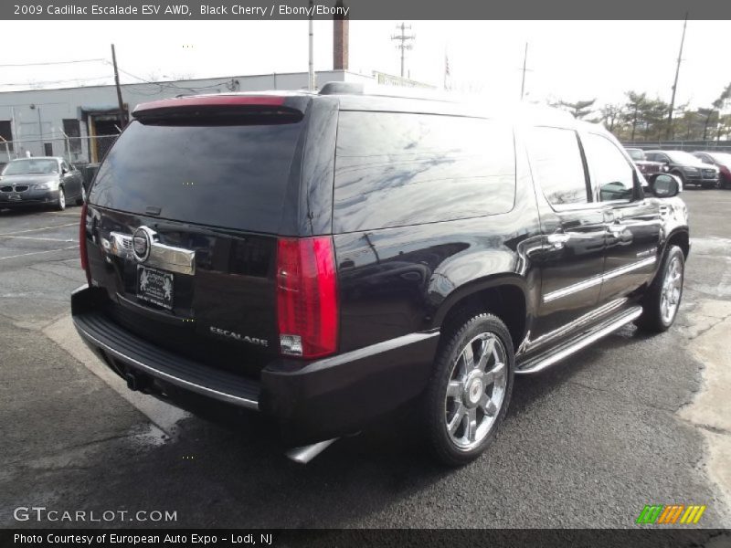 Black Cherry / Ebony/Ebony 2009 Cadillac Escalade ESV AWD