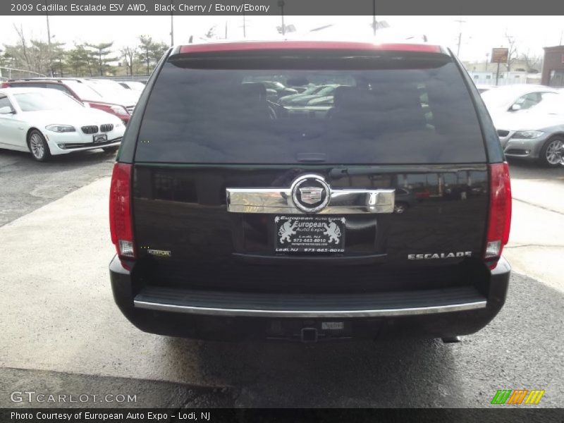 Black Cherry / Ebony/Ebony 2009 Cadillac Escalade ESV AWD