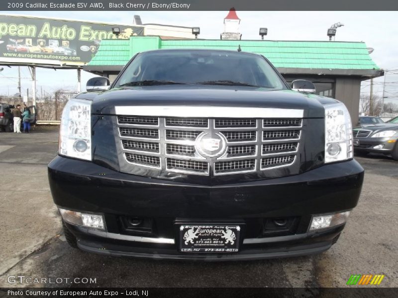 Black Cherry / Ebony/Ebony 2009 Cadillac Escalade ESV AWD