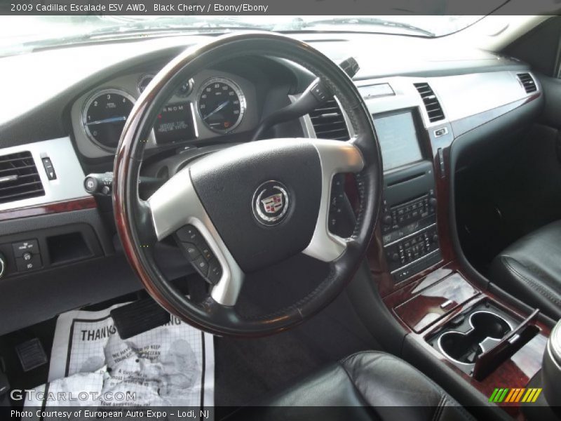 Black Cherry / Ebony/Ebony 2009 Cadillac Escalade ESV AWD