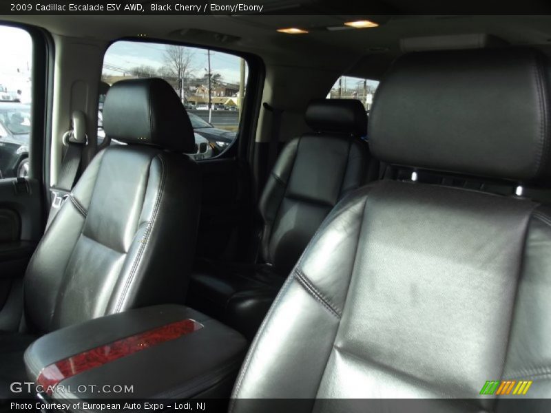 Black Cherry / Ebony/Ebony 2009 Cadillac Escalade ESV AWD